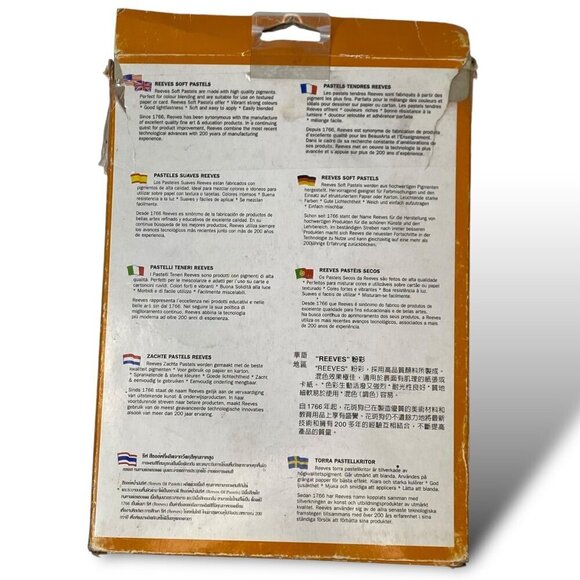 Reeves Fine Soft Pastel Set - 36 Piece Art Chalk Color Sticks 65x10 mm Open Box - Picture 3 of 3